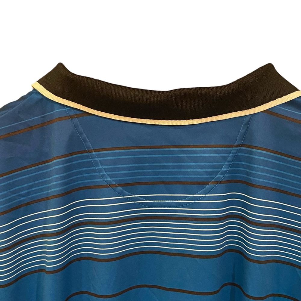 Prince Golf‎ Polo Shirt Men's Blue, White & Blue Striped Golfer Casual Size XL - Picture 7 of 8